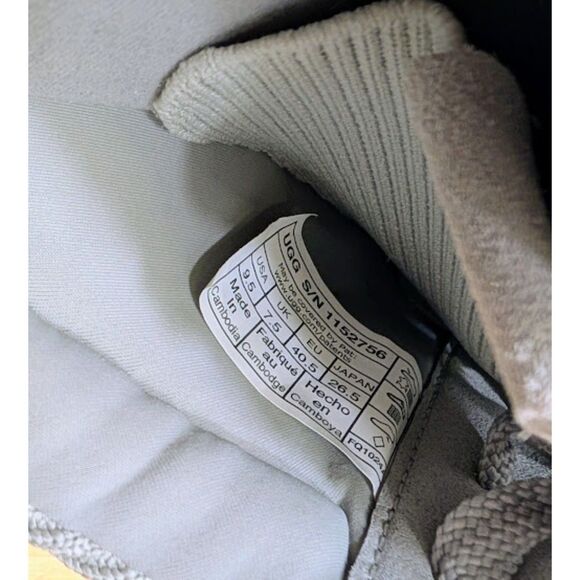 UGG Seal Gray EZ-Duzzit Suede Platform Slip-On Mules Women's Size 9.5 NWOT - Picture 11 of 12